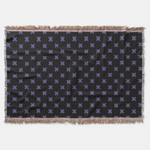 Ultra violette Kreuzstiche auf schwarz Decke