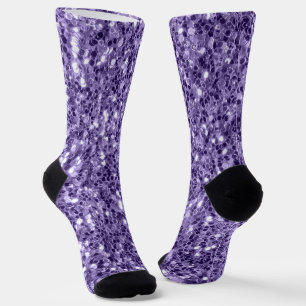Ultra violette lila Glitter Funken Socken