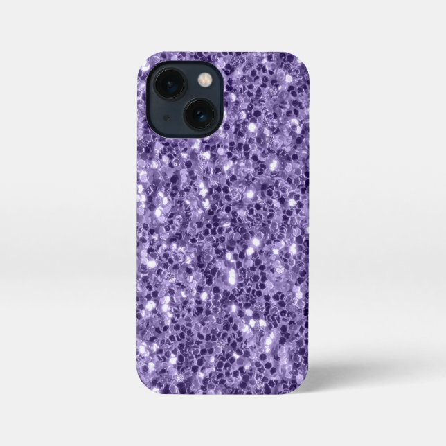 Ultra-violette lila Glitzer-Glitzern iPhone Hülle (Rückseite)