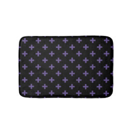 Ultra violette Polka kreuzt schwarz Badematte