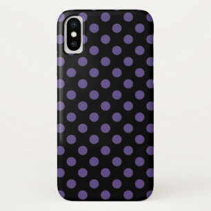 Ultra violette Polka Punkte auf schwarz Case-Mate iPhone Hülle