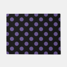 Ultra violette Polka Punkte auf schwarz