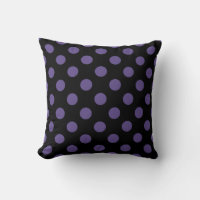 Ultra violette Polka Punkte auf schwarz