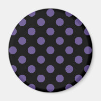 Ultra violette Polka Punkte auf schwarz
