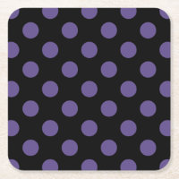 Ultra violette Polka Punkte auf schwarz