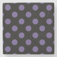 Ultra violette Polka Punkte auf schwarz
