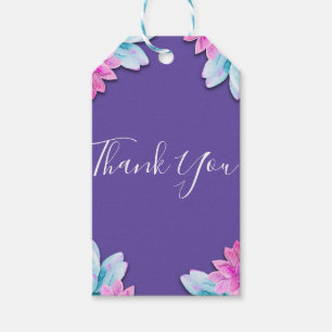 Ultra Violette Sukkulenten Moderne Üppige Florale  Geschenkanhänger