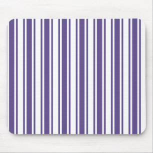 Ultra violette und weiße Candy-Streifen Mousepad