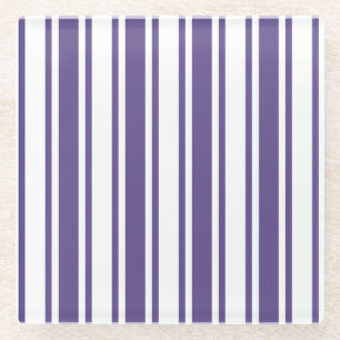 Ultra violette und weiße Süßigkeiten Glasuntersetzer