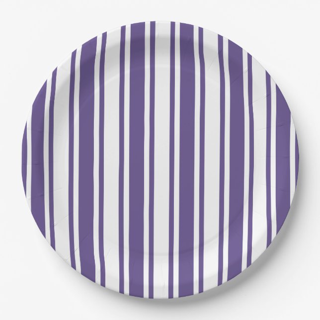 Ultra violette und weiße Süßigkeiten Pappteller (Vorderseite)