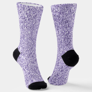 Ultra violettes Licht lila Glitter funkelt Socken