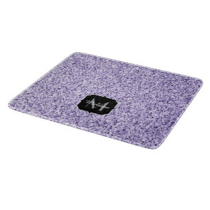 Ultra violettes Licht lila Glitter Glanz Monogramm Schneidebrett