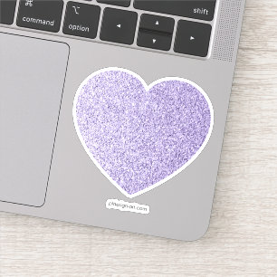 Ultra violettes Lila Glitter Funkeln Herz Aufkleber