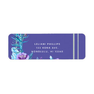 Ultra Violettes Lila und Türkis Florales Chic Hoch