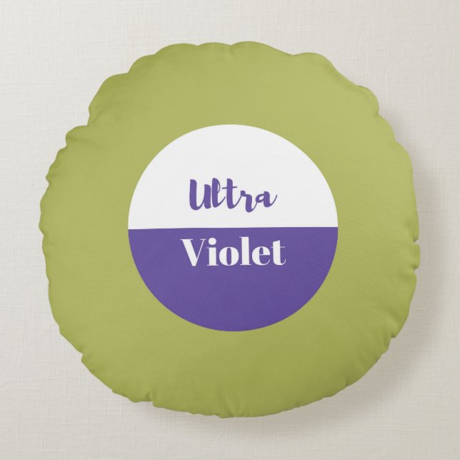 Ultra-violettes Panton 2018-Design Rundes Kissen (Vorderseite)