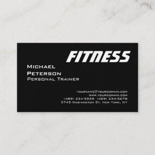 Ultradicke schwarze weiße Fitness Sport Geschäftsk Visitenkarte