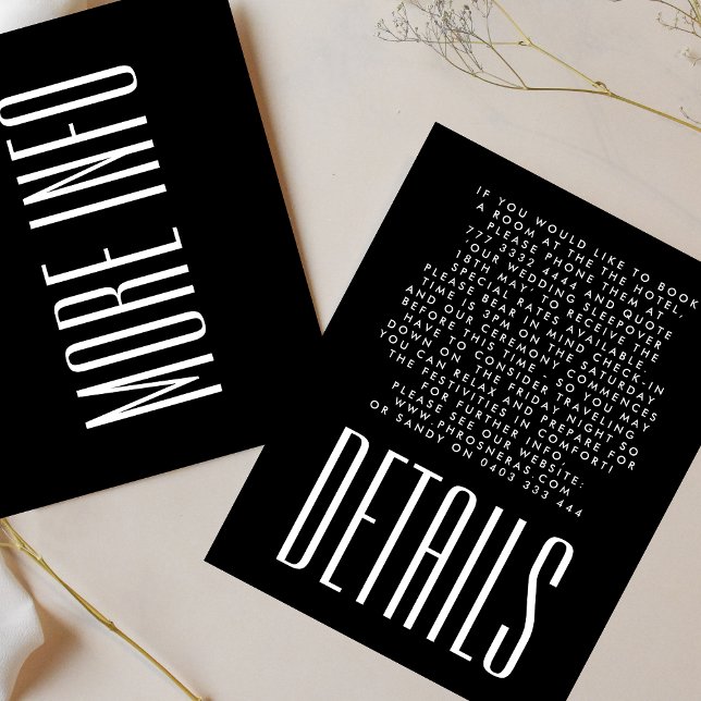 Ultraeinfache moderne Minimalistische Schwarz-weiß Begleitkarte (Von Creator hochgeladen)