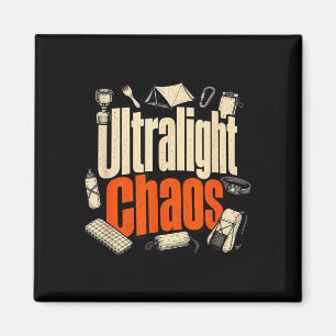 Ultralight Chaos Wandern lustiger Rucksacktourist Magnet