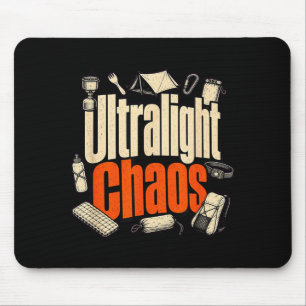 Ultralight Chaos Wandern lustiger Rucksacktourist Mousepad