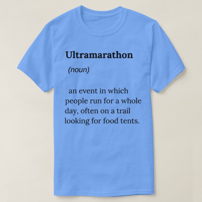ULTRAMARATHON WÖRTERBUCH T-Shirt (Design vorne)