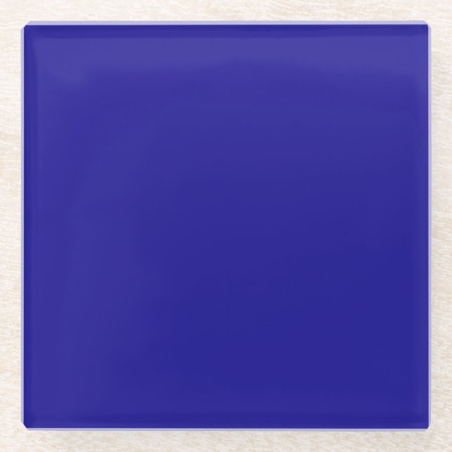 Ultramarine Blau Glasuntersetzer (Vorderseite)