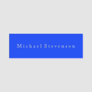 Ultramarine blaue Elegant Modernes Business Namensschild