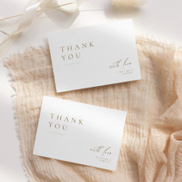 Ultraminimale Typografie Hochzeit Dankeschön-Karte Dankeskarte