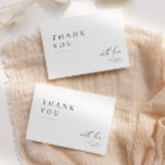 Ultraminimale Typografie-Hochzeit Dankeskarte<br><div class="desc">Erzählen Sie Ihren Freunden und Ihrer Familie Ihren aufrichtigsten Dank mit unserer ultra-minimalistischen modernen Typografie Hochzeit danke Ihnen Karte. Passen Sie die Farbe der Elemente und den Text in diesem Design an, um perfekt zu Ihrem Hochzeitsthema zu passen. Dieses Design ist perfekt für Ihre minimalistische Hochzeit, moderne Hochzeit oder klassische...</div>