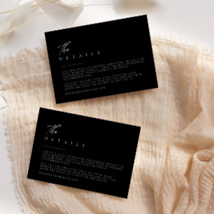 Ultraminimale Typografie - Hochzeitdetails RSVP Karte