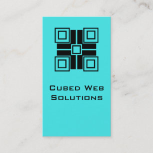 Ultramoderne Blöcke Vertikale Visitenkarte, Aqua Visitenkarte