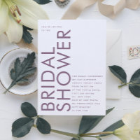 Ultramoderne Editierbare Lila und weiße Bridal