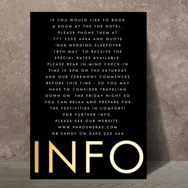 Ultramoderne, fette Monogramm-Hochzeitsglanz Folieneinladung (DETAILS showcasing suite - additional items (bought separately) - READ PRODUCT DESCRIPTION)