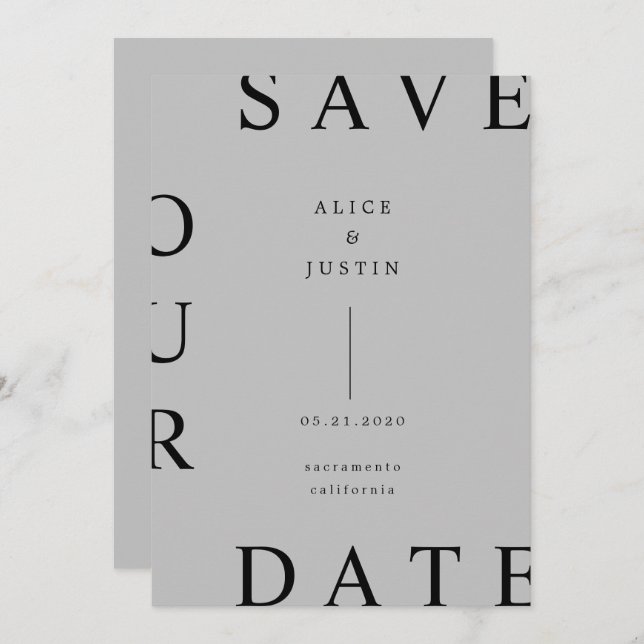 ultramoderne Gestaltung Save the Date Einladung (Vorne/Hinten)