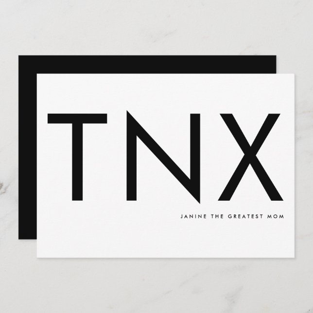 Ultramoderne kühne große Dankeschön Muttertag (Vorne/Hinten)