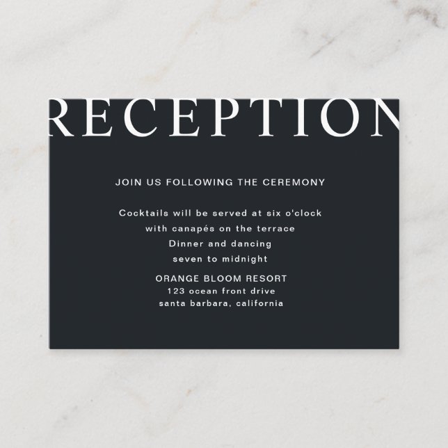 ultramoderne Layout-Empfang-Abschlusskarte Begleitkarte (Vorderseite)