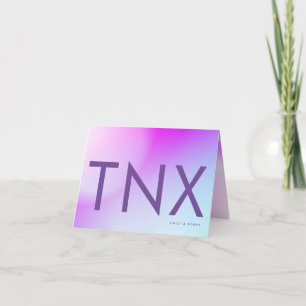 Ultramoderne Lila Hochzeit im Herbst Dankeskarte