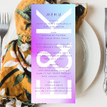Ultramoderne Lila Hochzeit im Herbst Menükarte<br><div class="desc">schlankes Menü,  um der Sammlung zu entsprechen *Wenn Sie mehr Papieroptionen wünschen,  kann dieses Design in ein schlankes Programm übertragen *oder für weitere Hilfe kontaktieren Sie mich</div>