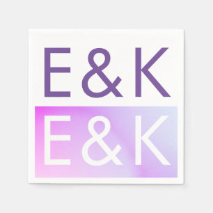 Ultramoderne Lila Hochzeit im Herbst Serviette