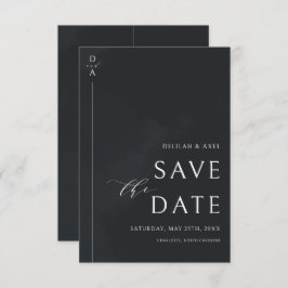 Ultramoderne Minimal Schwarz & Weiß Save the Date