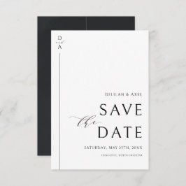 Ultramoderne Minimal Schwarz & Weiß Save the Date