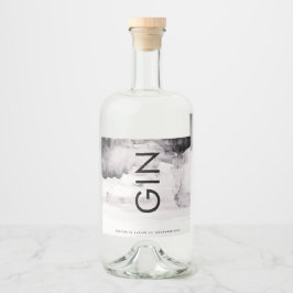 Ultramoderne neutrale Hochzeit Alkoholflaschenetikett