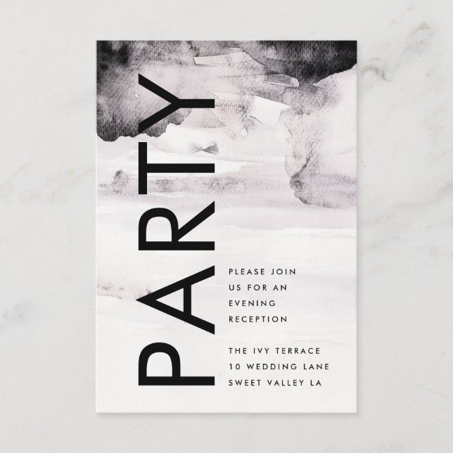 Ultramoderne neutrale Hochzeit Begleitkarte (Vorderseite)