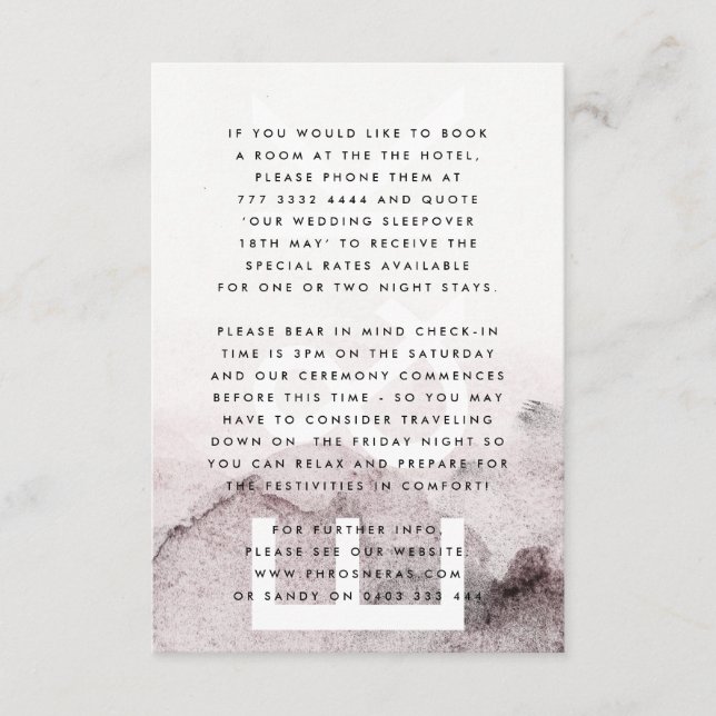 Ultramoderne neutrale Hochzeit Begleitkarte (Vorderseite)