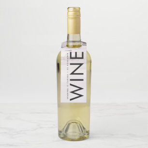 Ultramoderne neutrale Hochzeit Flaschenanhänger