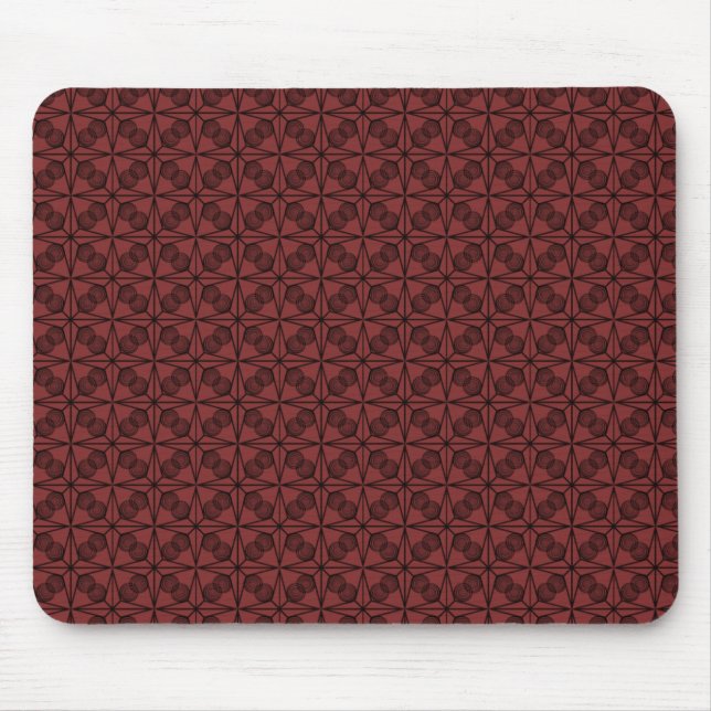 Ultramoderner Retro-Mauspad, Ziegelrot Mousepad (Vorne)