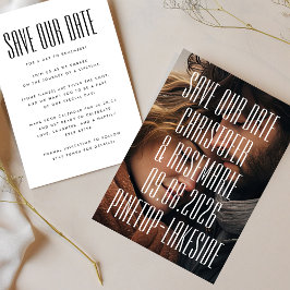 Ultramodernes Foto Große fette Details Hochzeit Save The Date