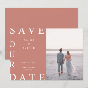 ultramodernes Layout Foto Save the Date Einladung