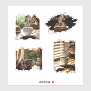 Ultrareale Fotoklebung von Black Coffee Aufkleber