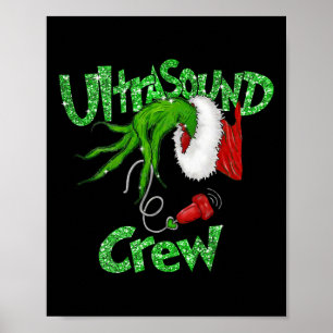 Ultraschall-Crew Sonographer Frohe Weihnachten Xma Poster