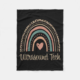 Ultraschall-Tech-Boho-Regenbogen-Sonograf Fleecedecke